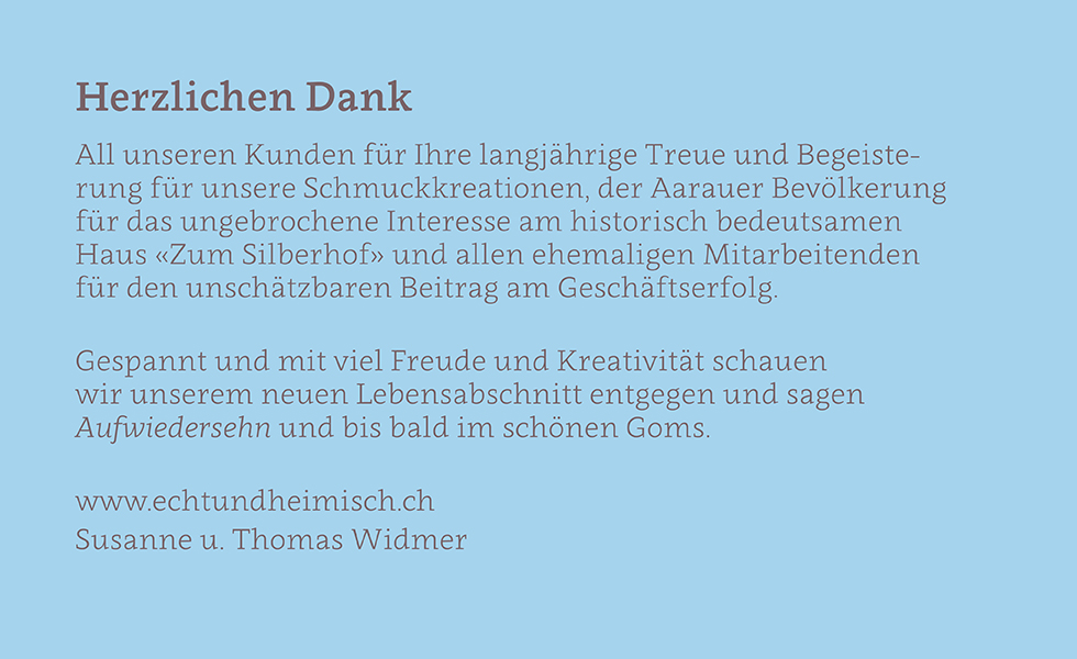 Totalliquidation Widmer Goldschmied Tschuess